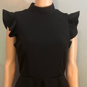 Francesca's Collections/Trixxi Black Sleeveless Fit and Flare Mini Dress